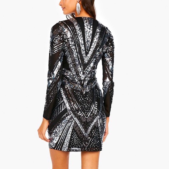 Patterned sequin dress - Picture 2 of 5